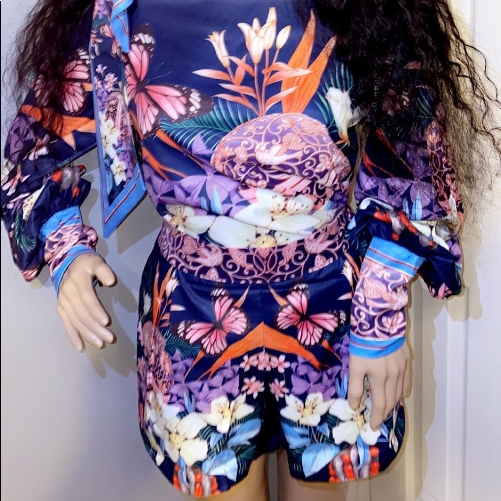 Floral short set